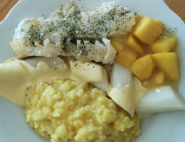 Fisch mit Safranrisotto